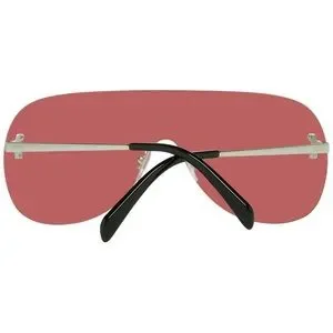 $370 Emilio Pucci Shield Sunglasses Silver Frame Red Lens Temple Logos Designer Emilio Pucci | Accessories | 37 Emilio Pucci Shield  main image 3
